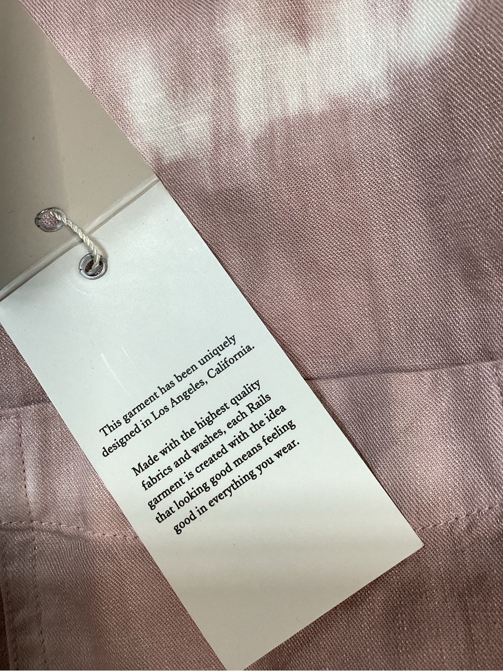 Rails Men's Dusty Rose Tie-Dye Button-Down Shirt - Picture 5 of 5